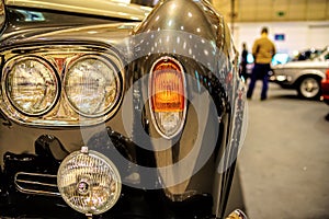 Headlight lamp of retro classic car vintage style