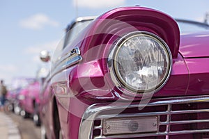 Headlight of oldtimer. Havana, Cuba