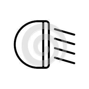 Headlight outline vector icon
