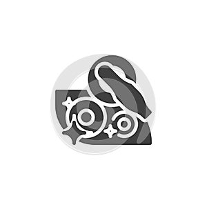 Headlight restoration vector icon