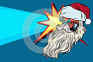 Headlights Car Santa Claus Christmas character