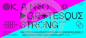 Headline alphabet Neo grotesque sans serif