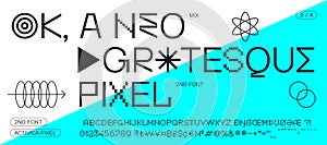 Headline alphabet Neo grotesque sans serif