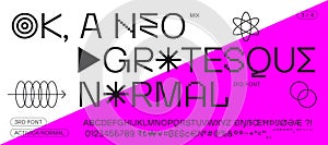 Headline alphabet Neo grotesque sans serif