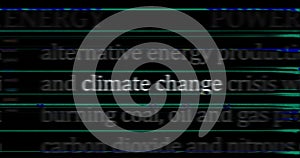 Headline titles media with Climate Change global warming seamless loop
