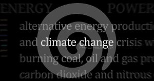 Headline titles media with Climate Change global warming seamless loop