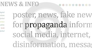 Headline titles media with propaganda seamless loop