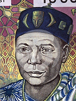 Headman a portrait from old West African States money