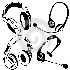 Headphone black icons