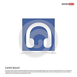 Headphone icon - Blue photo Frame