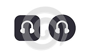 Headphone icon button vector illustration scalable vector design