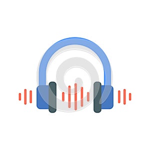 Headphone icon vector image.