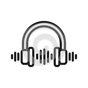 Headphone icon vector image.