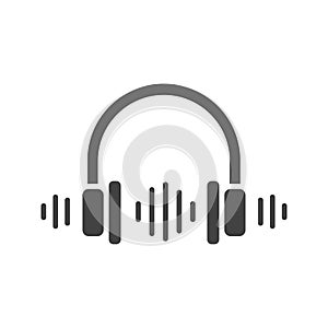 Headphone icon vector image.