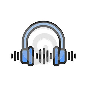 Headphone icon vector image.