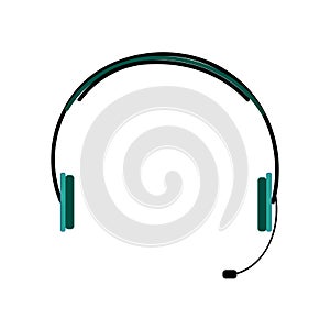 Headphone icon vector isolated on white background, Headphone si