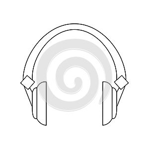 Headphone icon vector, listening to music concept, audio jack sign Isolated on white background. Trendy Flat style for graphic des