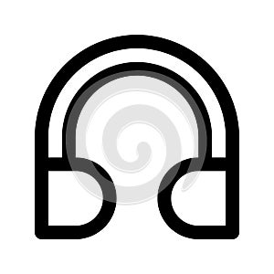 Headphone icon vector, music symbol illustration isolated on white background