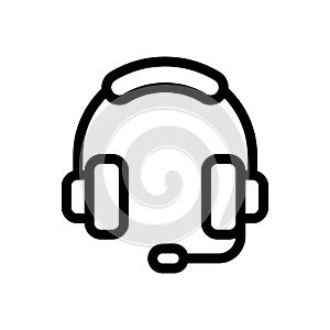 headphone line icon illustration vector graphic