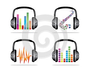 Headphone Musical sounds illustration photo