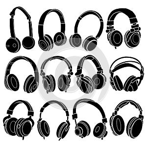 Headphone Silhouettes Set