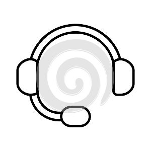 Headphone vector icon. Microphone illustration sign. Mic symbol. rec logo.