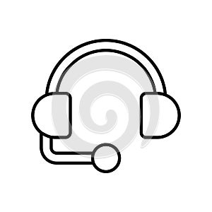 Headphone vector icon. Microphone illustration sign. Mic symbol. rec logo.