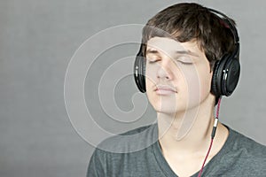Headphone Wearing Teen Meditates