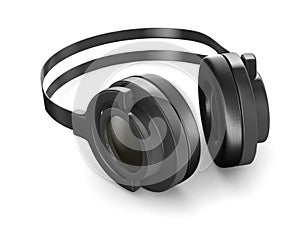 Headphone on white background. Isolated 3D