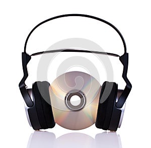 Headphones on a cd