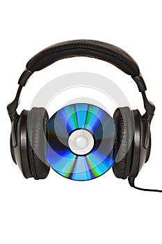 Headphones with CD - Music concept