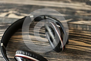 Headphones,closeup,detail,shallow focus photo