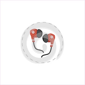 headphones colorful clipart. headphones flat illustration