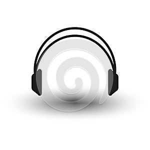 Headphones earphones icon. Vector illustration. EPS 10.