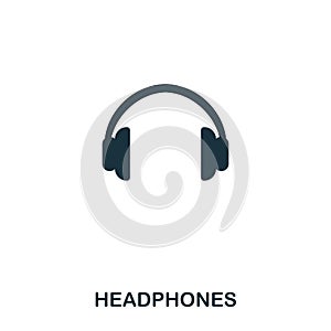 Headphones icon. Line style icon design. UI. Illustration of headphones icon. Pictogram isolated on white. Ready to use