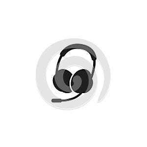 Headphones icon vector illustration. Headphones symbol