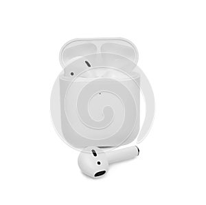 Headphones isolated on white background photo