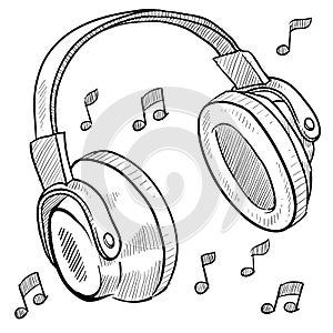 Headphones musical sketch