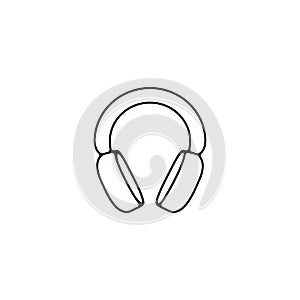 Headphones thin line icon. headphones linear outline icon