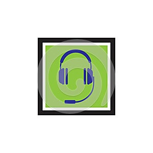 headphones vector icon,call center icon Vector illustration design