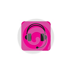 headphones vector icon,call center icon Vector illustration design