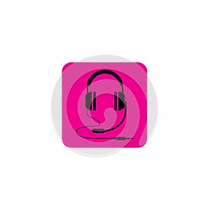 headphones vector icon,call center icon Vector illustration design