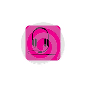 headphones vector icon,call center icon Vector illustration design