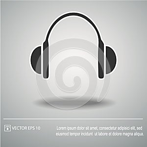 Headphones vector icon eps 10