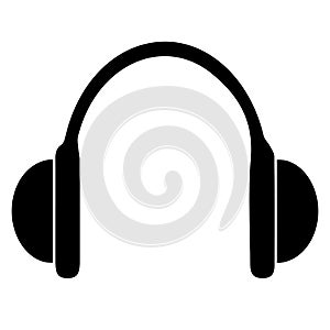 Headphones vector icon eps 10. Earphones simple isolated illustration