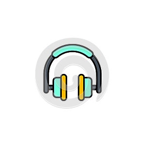 Headphones vector icon sign symbol