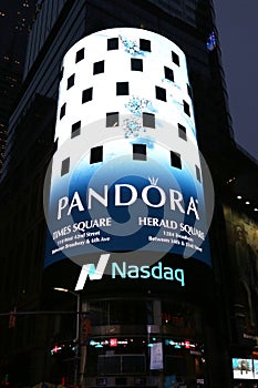 The headquarters of the NASDAQ Stock Exchange, the second largest trading market in the world in Times Square