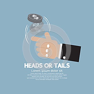 Heads Or Tails Cast Lots Concept