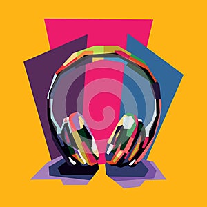 Headset Gaming vector pop art