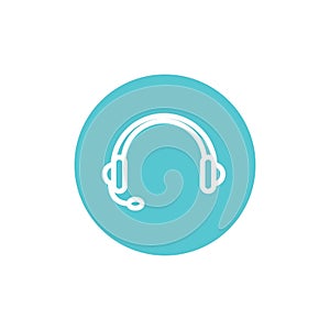 Headset icon. Vector illustration decorative design